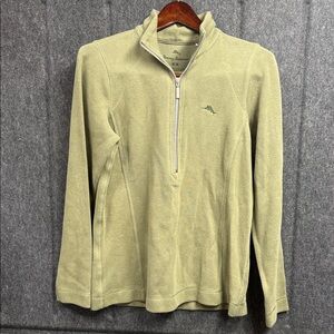 Tommy Bahama Olive Green Half-Zip Sweater